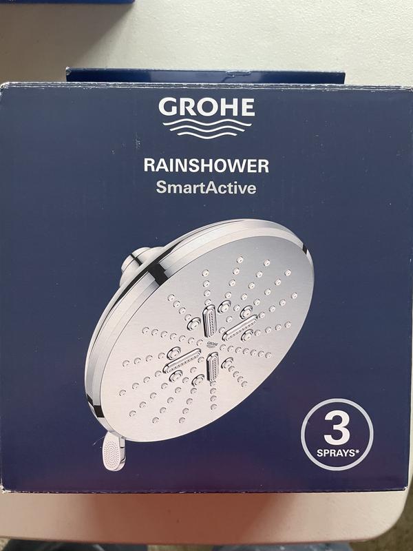 GROHE Rainshower SmartActive 6.5 inch 3-Function 1.75 GPM Shower Head ...