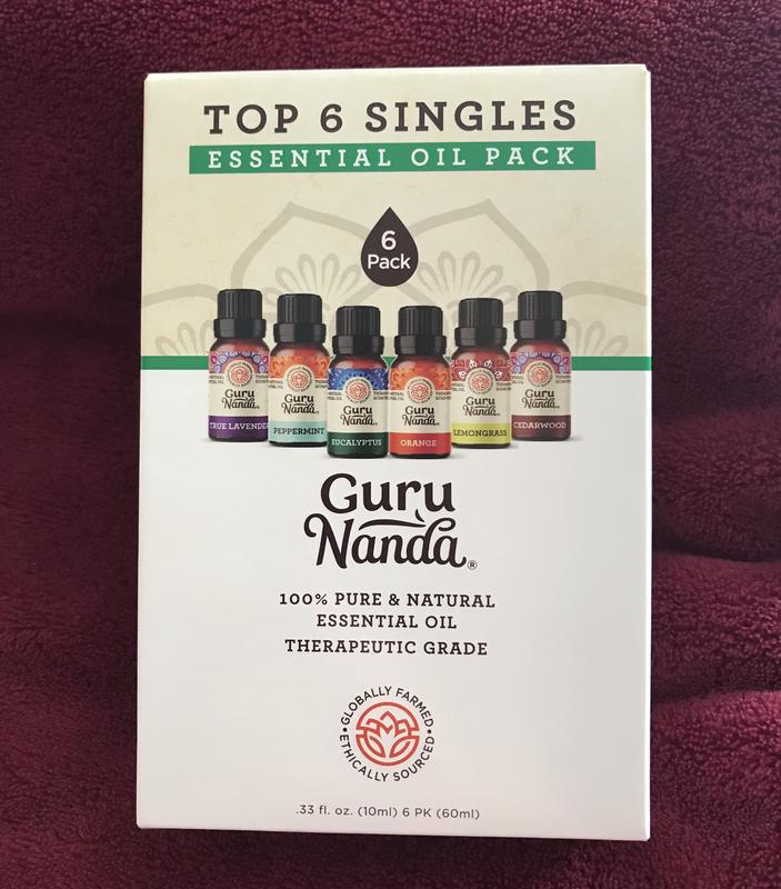 Guru Nanda Essential Oil Blends with Wooden Storage Box- Set of 12 , Various Scents, 10ml