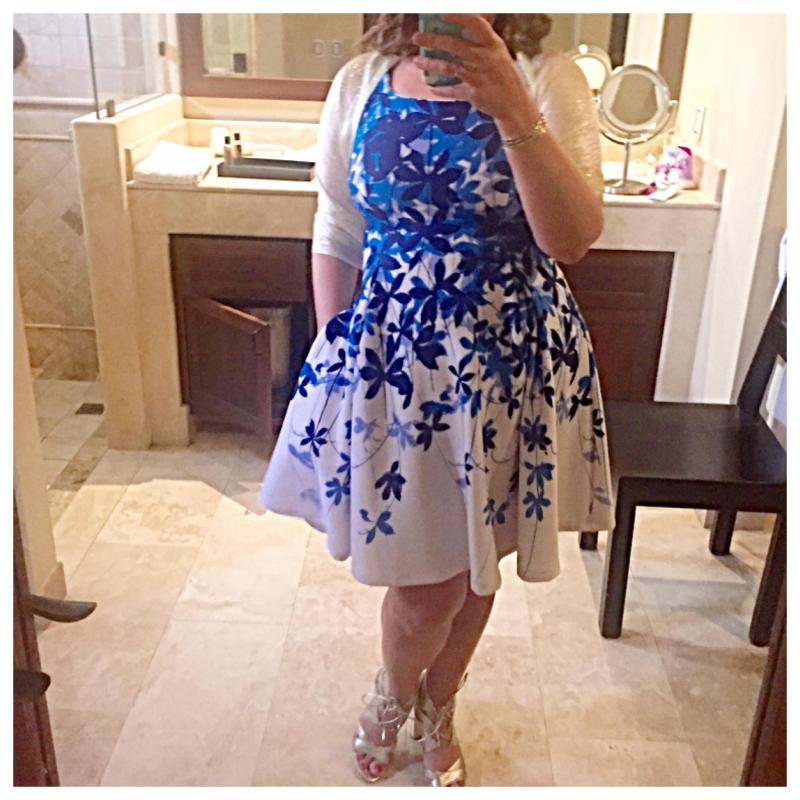 Julian taylor fit and flare dress best sale