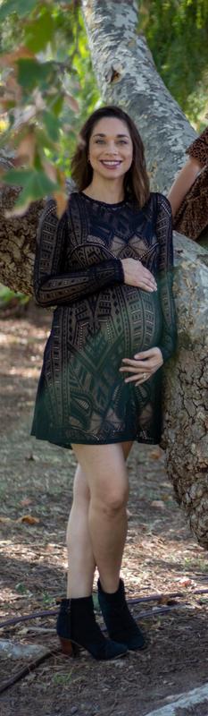 Bcbgmaxazria lace long on sale sleeve maternity dress