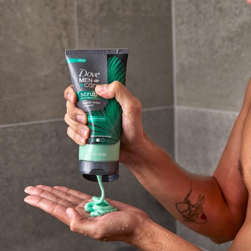 Men+Care Coastal Cedar + Bergamot Body + Face Scrub | Dove