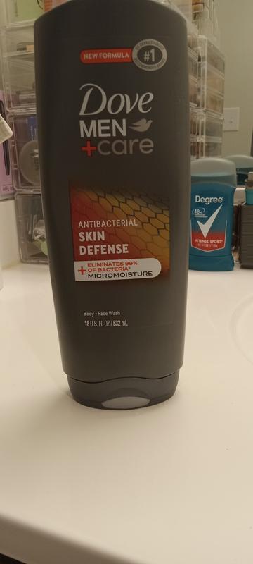 Dove Men+Care Skin Defense Antibacterial Body Wash Soap - 18 fl oz