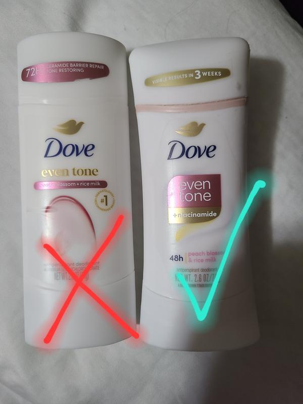 Buy Dove Women's Even Tone Peach Blossom & Rice Milk Antiperspirant Stick, 2.6 oz from Dollar General