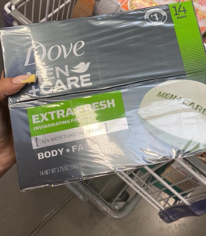 Dove Men+Care Body and Face Bar Soap, Extra Fresh (3.75 oz., 14 ct.)