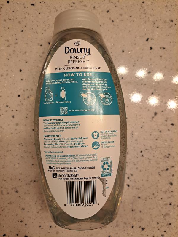 Downy HE Compatible Cool Cotton Rinse & Refresh Liquid Laundry Odor Remover  and Fabric Softener, 25.5 fl oz - Kroger