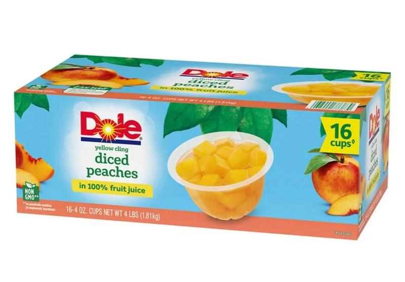 Dole® Fruit Bowls® Yellow Cling Diced Peaches In 100% Fruit Juice