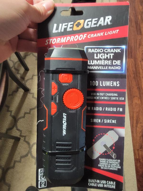 Life Gear Search Light with Emergency Beacon Flashlight - Red