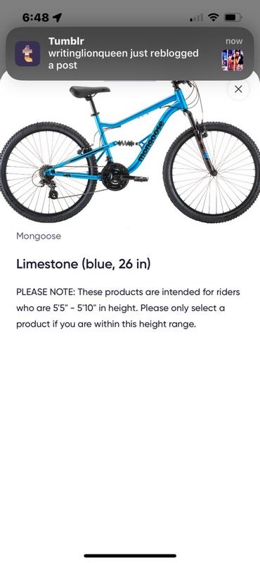 MONGOOSE 26 LIMESTONE BLUE MOUTAIN BIKE BLUE 21 SPEED Meijer