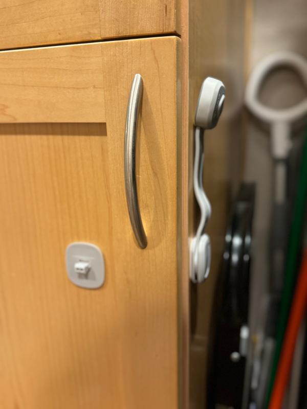 Ingenious decoy button!| Easy install!| Latch tucks away seamlessly! No more dangling parts getting in the way or being annoying.