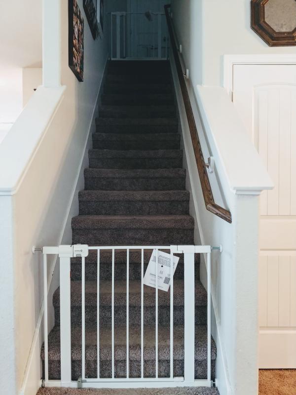 Only thing I had to do was install it on the wall!| Installation was so simple that my 2.5 year old was putting it together with me!| He was taking parts from me and putting it together.| Quick and easy to install at the top and bottom of the stairs.