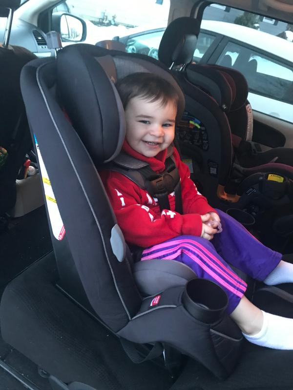 Comfortable in rear facing mode!