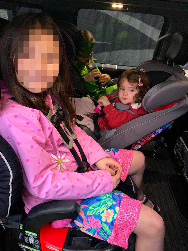 22 month old enjoys the seat| Three across car seat in the middle| Secured in F150| 5 year old testing the fit| Tested on 5 year old| Easy angle adjustments