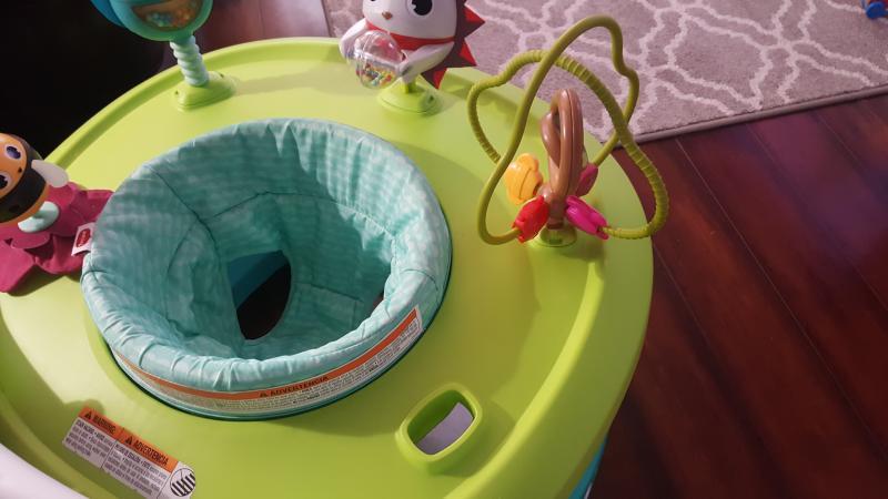 Up close of removable piece with metal exposed screw