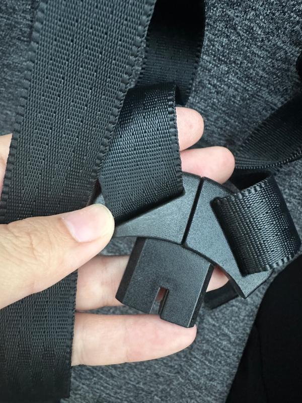 Stands by itself when folded!| Lever to adjust stroller seat recline| Bassinet setting when stroller seat is fully reclined| Included rain shield| Love the 360 degree canopy!| Straps need to be pulled together before being inserted into bottom buckle| Stroller with car seat| Small basket