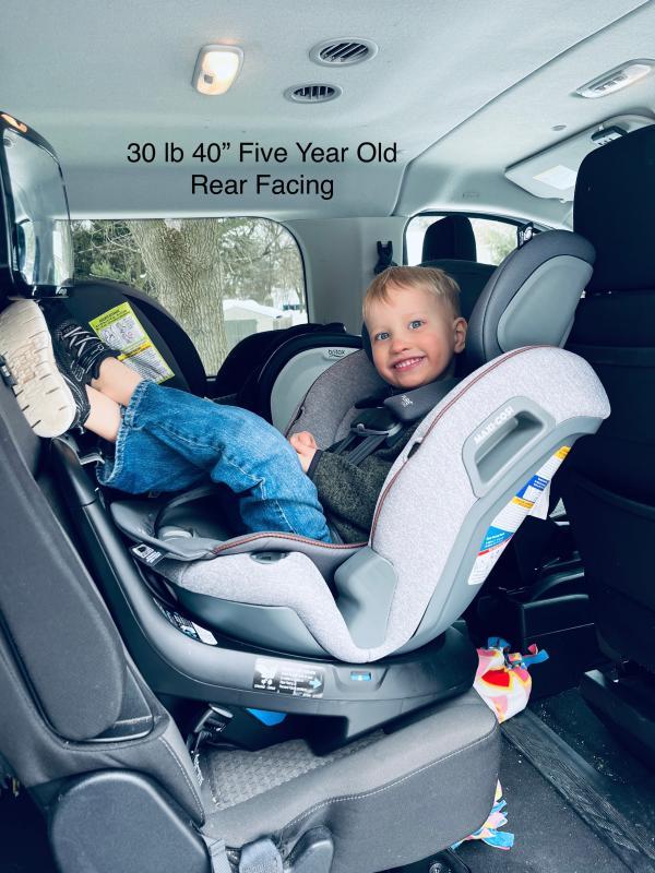 Seat Off of Cradle during Install| 3 Year Old Rear Facing| 5 Year Old Forward Facing| Tightness and Install Directions on Base| Infant Rear Reclined| 5 Year Old Rear Facing| 3 Year Old Forward Facing| Side Rotation View| Unremovable Buckle