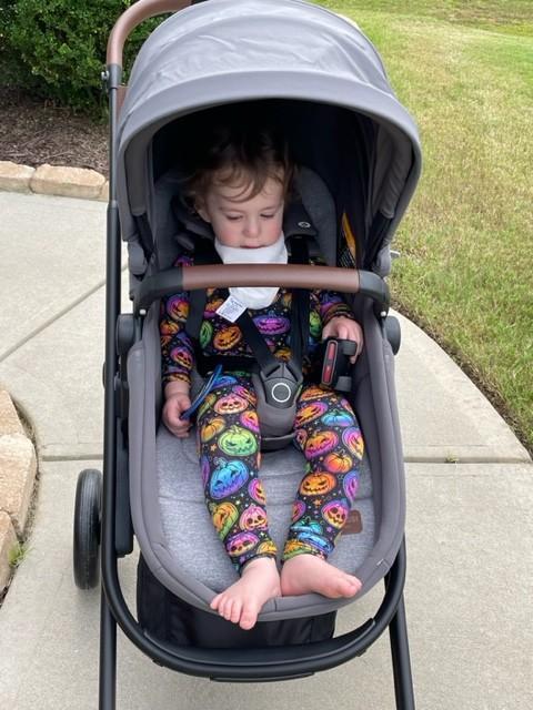 Great sun shade| Recline position in stroller| Stylish and comfortable stroller| Easy numbered car seat base