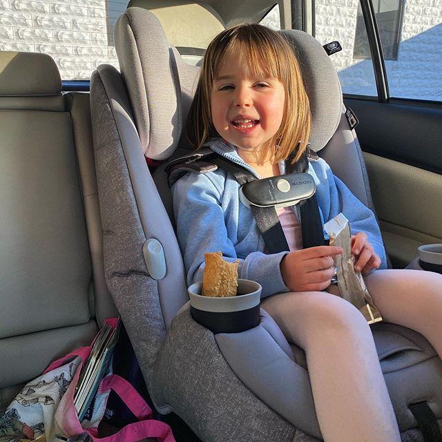 Getting the leotard on for ballet can be a struggle, but your car seat doesn't have to be. Love our #pria3in1 easy in and out seat, the harness clip is so easy to use.