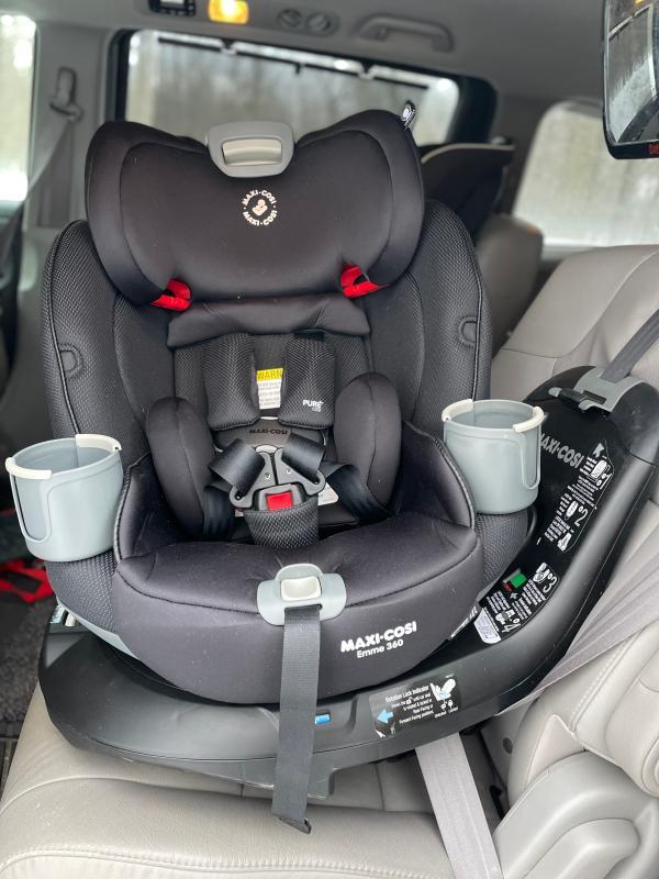 Rotating seat makes it easier to get your child buckled in!| Toddler approved!