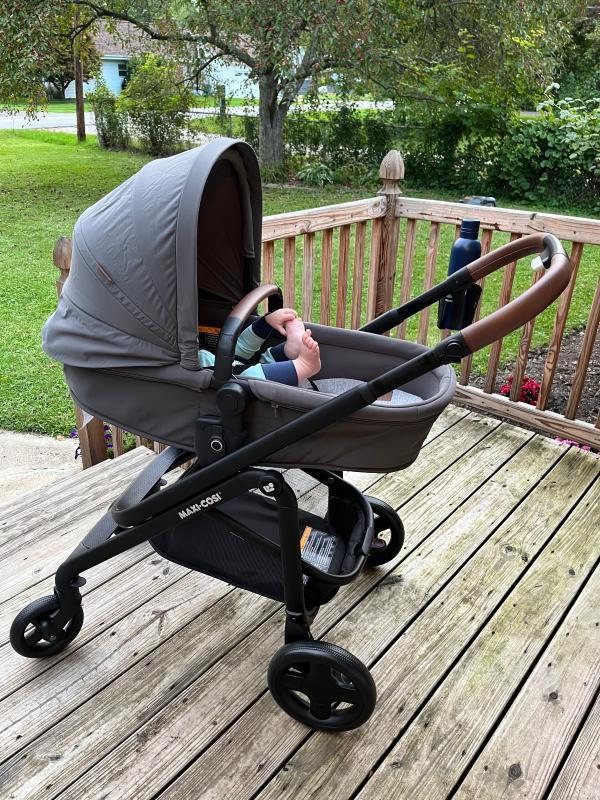 Storage basket capacity| Love that the seat gets deep like a bassinet| Netting on side, good ventilation, bad blocking out light| Extended visor provides ample coverage| 2 year old for size comparison| Bug net is awesome!| 7 month old for size comparison
