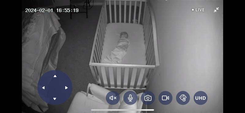 Watching my 3 month old sleep from my phone