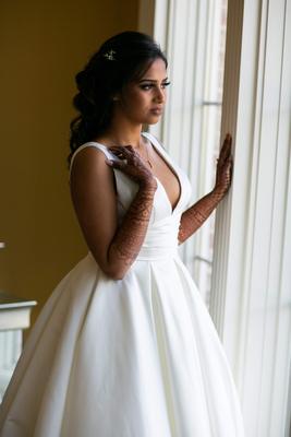 Satin Cummerbund Ball Gown Wedding Dress | David's Bridal