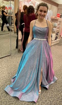 iridescent glitter dress