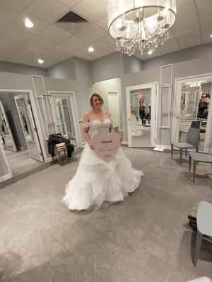Printed Tulle Wedding Dress with Tiered Skirt | David's Bridal