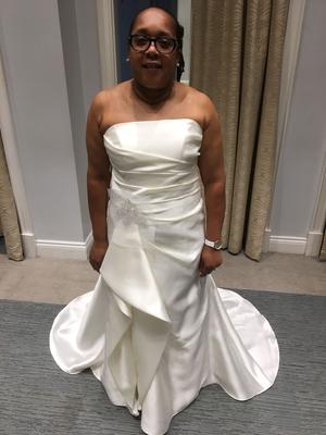 mikado sheath wedding dress