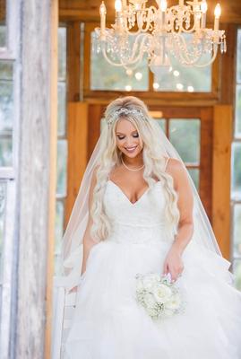 vera wang rosette wedding dress