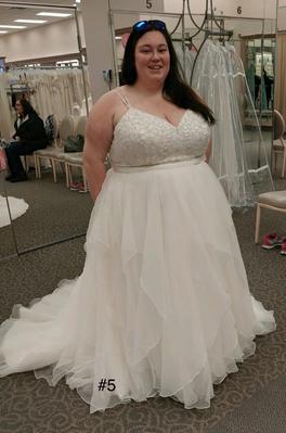 garza plus size wedding dress with double straps