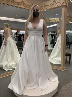 Satin Cummerbund Ball Gown Wedding 