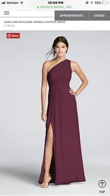 Long Chiffon Dress with Asymmetric Neckline