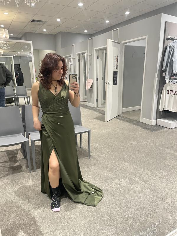 charmeuse draped strappy bridesmaid dress Charmeuse Draped Strappy Bridesmaid Dress