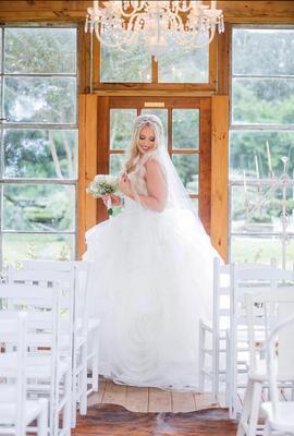 vera wang organza rosette wedding dress