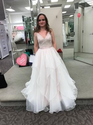 garza plus size wedding dress with double straps