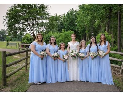 Ice blue bridesmaid dresses hotsell david's bridal