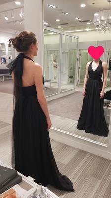 black halter bridesmaid dress