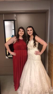 david's bridal halter bridesmaid dress