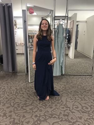 David's bridal high neck sales chiffon