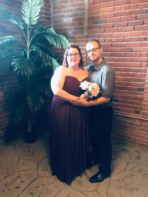 david's bridal strapless crinkle chiffon dress with cascade skirt