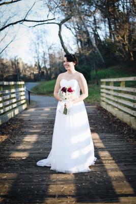 swiss dot lace wedding dress