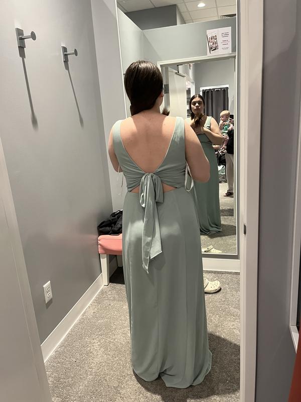 chiffon tank scoop neck bridesmaid dress Chiffon Tank Scoop Neck Bridesmaid Dress