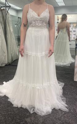 Corset Bodice Tiered Chiffon A-Line 