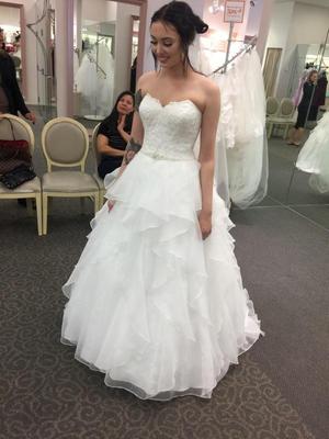 Lace and Organza Wedding Ball Gown with Beading