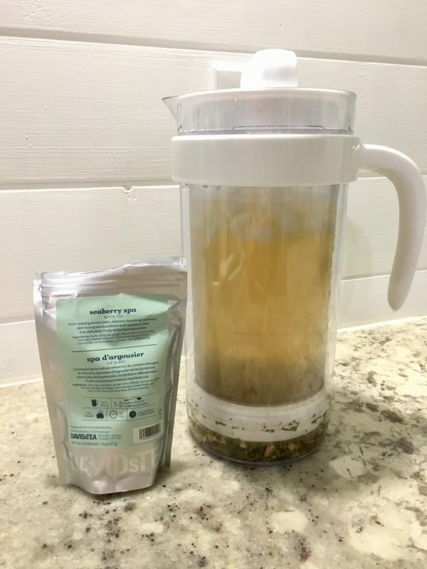 White Iced Tea Pitcher Press Davidstea