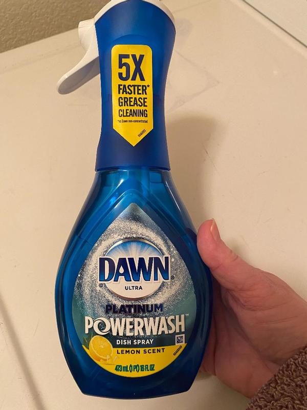 Dawn Platinum Power Wash Dish Spray, Dish Soap, Lemon Refill, 16 fl oz