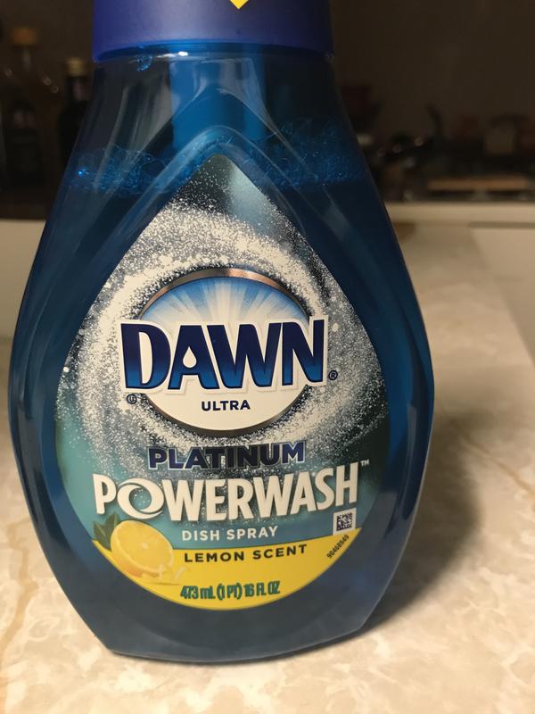 Dawn Platinum Powerwash Dish Spray, Dish Soap, Lemon Starter Kit, 16 fl oz  