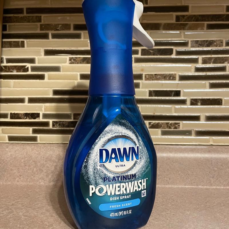 Dawn Free & Clear Powerwash Dish Spray, Dish Soap, Light Pear Scent Bundle,  1 Spray (16oz), 1 Refill (16oz) + Dawn Non-Scratch Scrubber Sponge (2  count), 1 set