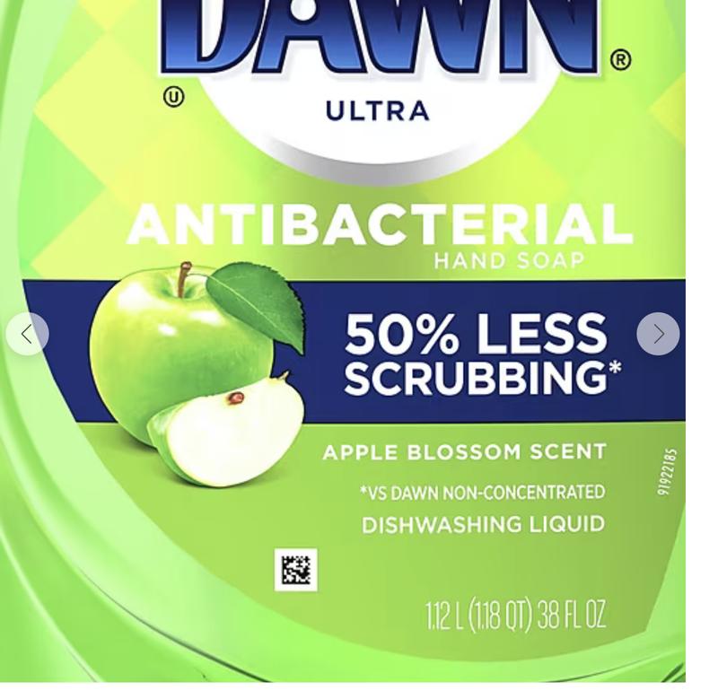 Dawn Ultra Antibacterial Hand Soap Apple Blossom Scent Dishwashing Liquid  (2) 28 Ounce Bottles