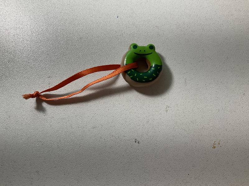 Cute little donut frog inside